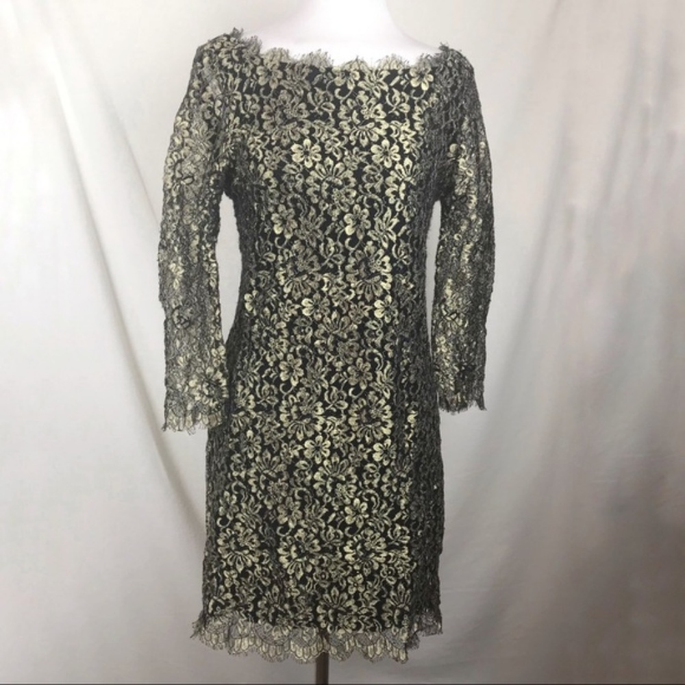 NWT DVF Black And Gold Zarita Dress